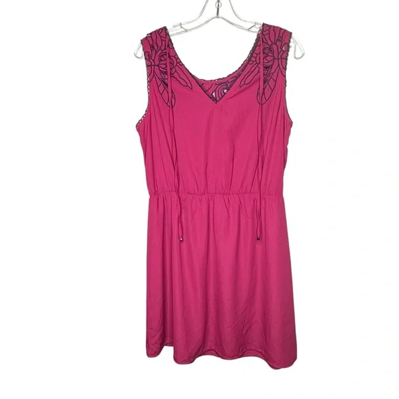 Market & Spruce Magenta Dress with Purple Trim - Picture 3 of 11